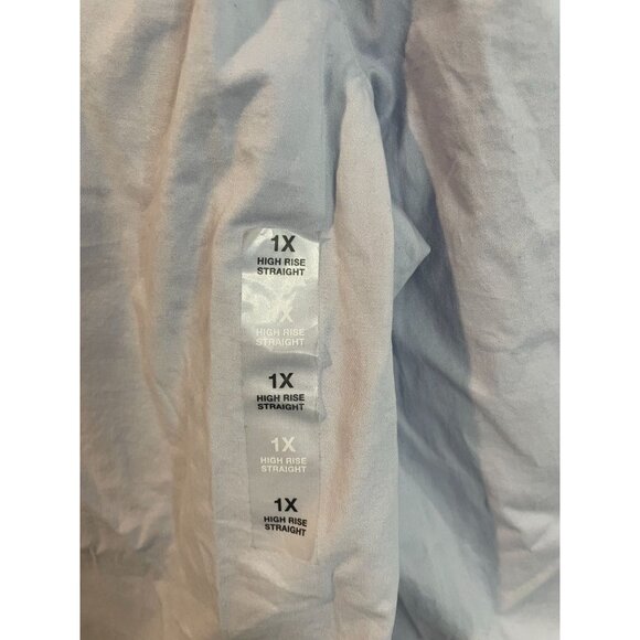 On 34th Light Blue Womens Elastic Waist Pants With Pockets Size 1X Cotton - Picture 14 of 15